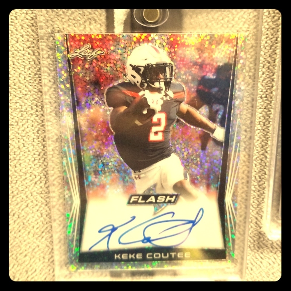 Leaf Flash Keke Coutee On Card auto Rookie card